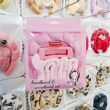 5 Pcs Spa Headband for Washing Face Wristband Sponge Makeup Skincare Headband