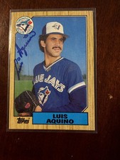 1987 Topps Autograph Auto Set Break Luis Aquino #301