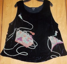 Citron Santa Monica Dramatic Midnight-Blue Shell 2X Velvet Burnout, Slits, Lined