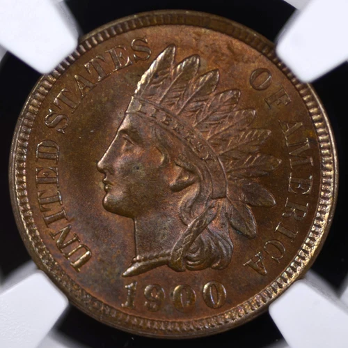 1900 INDIAN HEAD CENT NGC MS 64 BN EXCELLENT SHIMMERING LUSTER WITH AN APPEALING