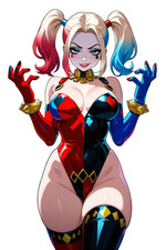 Harley Quinn Comic Waifu Weatherproof Anime Sticker 6" Car Decal