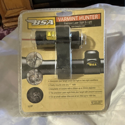 BSA Varmint Hunter LLCP Red Laser Sight Black Picatinny Rail Mount CR123A