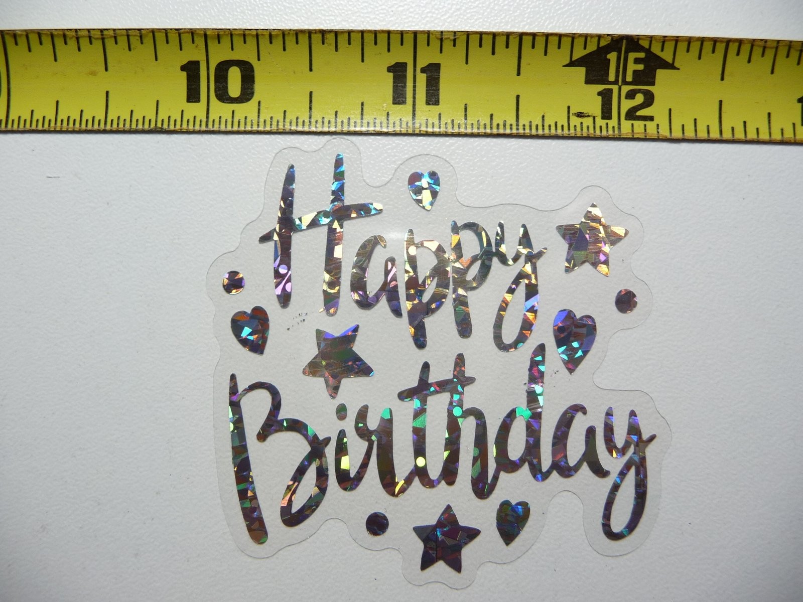 Happy Birthday Stars Holographic Motivational Sticker Decal  