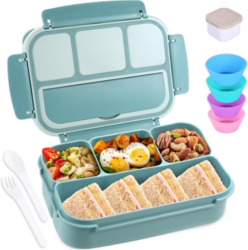 Bento Box Brotdose Erwachsene, Behälter für Erwachsene Herren Damen mit 4 Fächern, - Bild 19 von 21