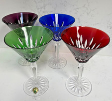 Waterford Lismore Coloured Martini, Set of 4 Crystal Glasses - Never Used (2013)