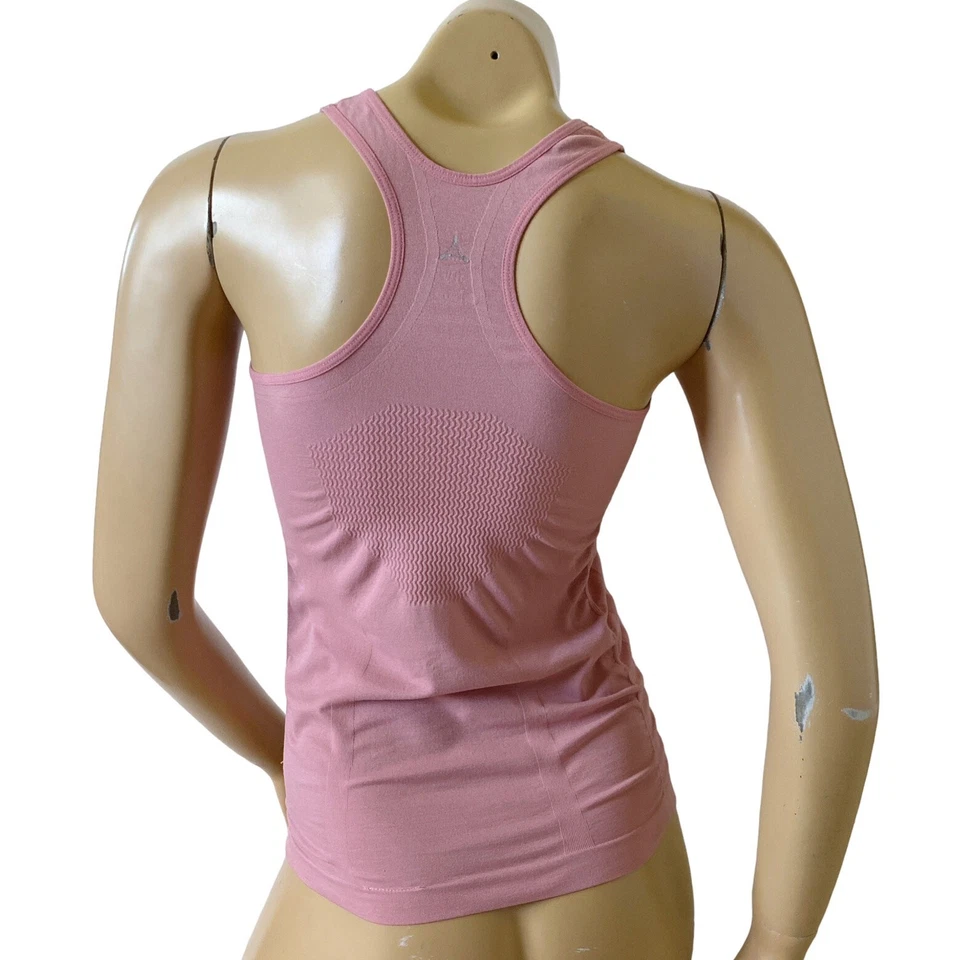 Camiseta sin mangas Aspire para mujer pequeña rosa elástica atlética espalda deportiva Foto 4 de 4