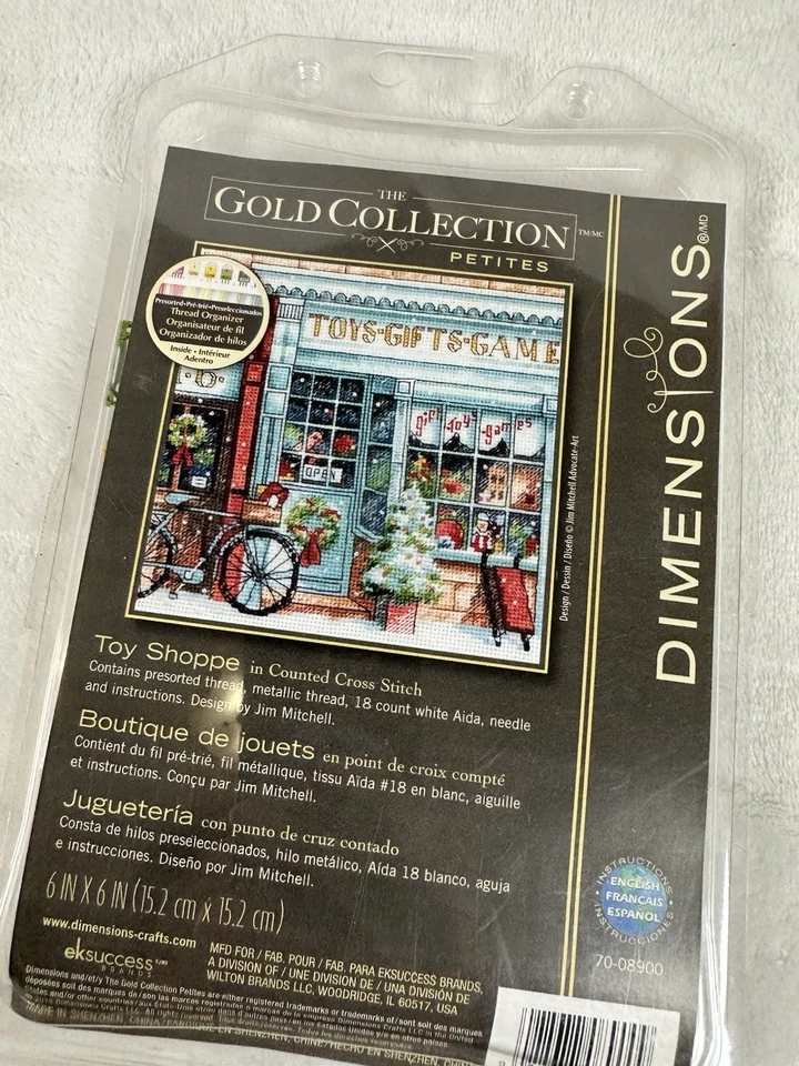 Dimensions Gold Petite Counted Cross Stitch Kit 6"X6"-Toy Shoppe (18 Count) - 70 - Image 2 of 4