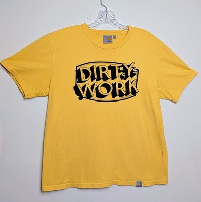Carhartt WIP Work In Progress Dirty Work $$ Yellow Shirt Size Medium 