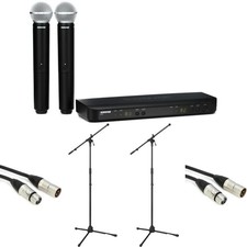 Shure BLX288/SM58 Dual Channel Wireless Handheld Microphone System with Stands