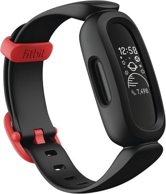 Fitbit ACE 3 18.29 mm Activity Fitness Tracker for Kids - Black/Sport Red