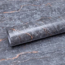 Gray Marble Granite Wallpaper Peel Stick Vinyl Laminate Wrap Kitchen Countert...