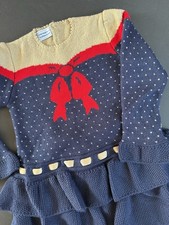 Girls Christmas Knitted Dress Winter Outfit Kids Long Sleeve Dress 3 - 4 Years