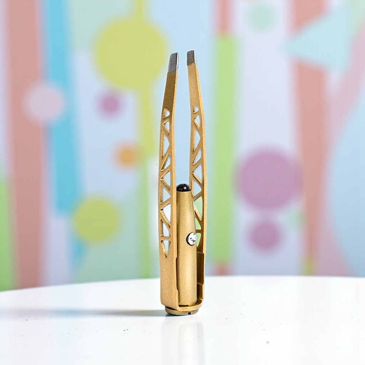 LA-TWEEZ Pro Illuminating Tweezers Rose Gold Plated New In Box