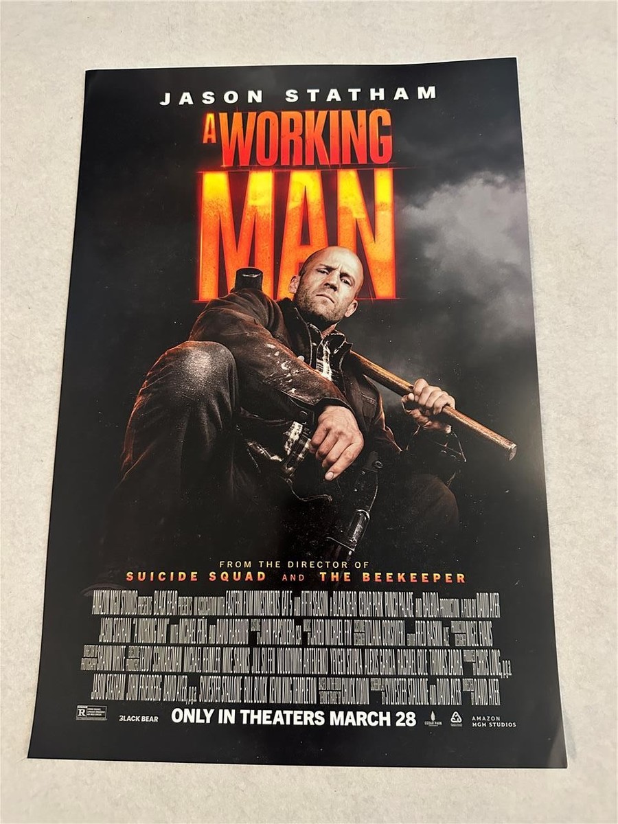 A WORKING MAN Original Promo Movie Poster 2025 MINT