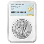 2025 (W) $1 American Silver Eagle NGC MS70 West Point Star Label