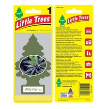 LITTLE TREES Car Air Freshener Hanging Paper Tree, WILD HEMP, 1 Pack