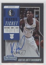 2018 Contenders Variation Playoff Ticket 7/35 Kostas Antetokounmpo #119 Auto f3p