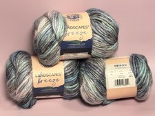  3 Pack Lion Brand Yarn 543-607AA Landscapes Breeze Yarn, Seashell