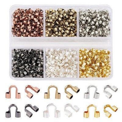 600pcs 6 Colours Brass Wire Guardian Cable Thread Protector U Shape Wire Guar...
