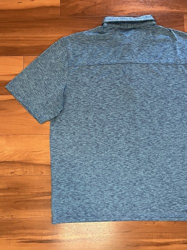 Cinch Golf Polo Blue Logo Button Short Sleeve Polyester Blend Men’s Size XL - Picture 8 of 14