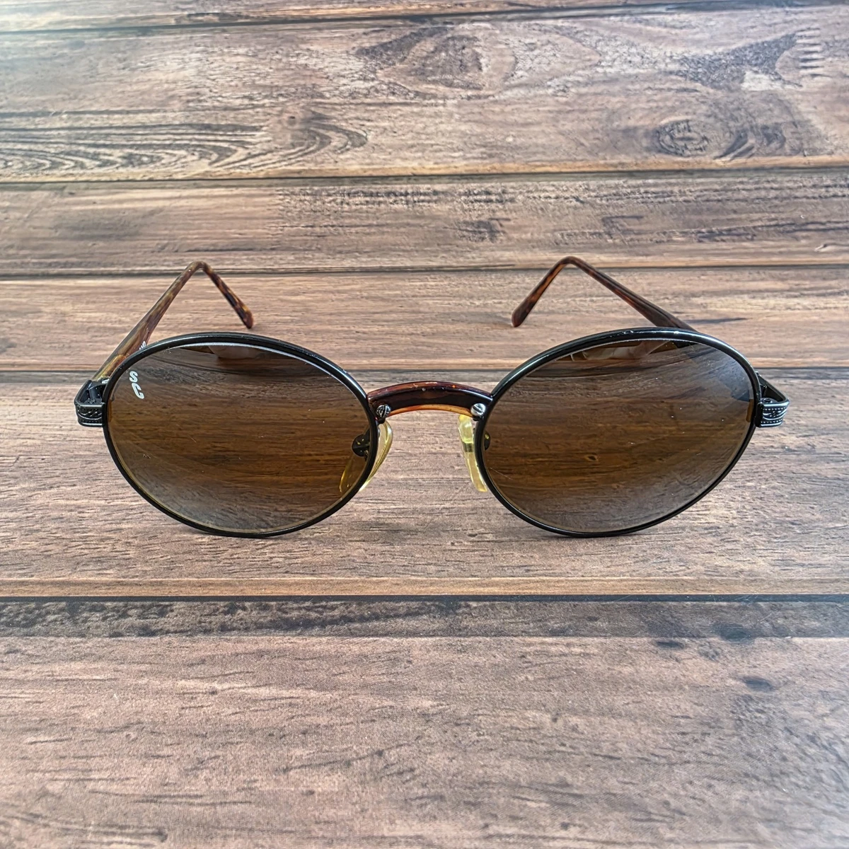 Brown Round Vintage Sunglasses for sale | eBay display picture 2