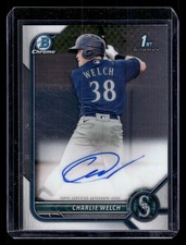 2022 Bowman Chrome #CPA-CW Charlie Welch Prospect Autographs