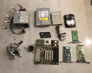 Intel Socket 7 1993 Motherboard Intel 95 MMX CPU And Mega Parts Lot