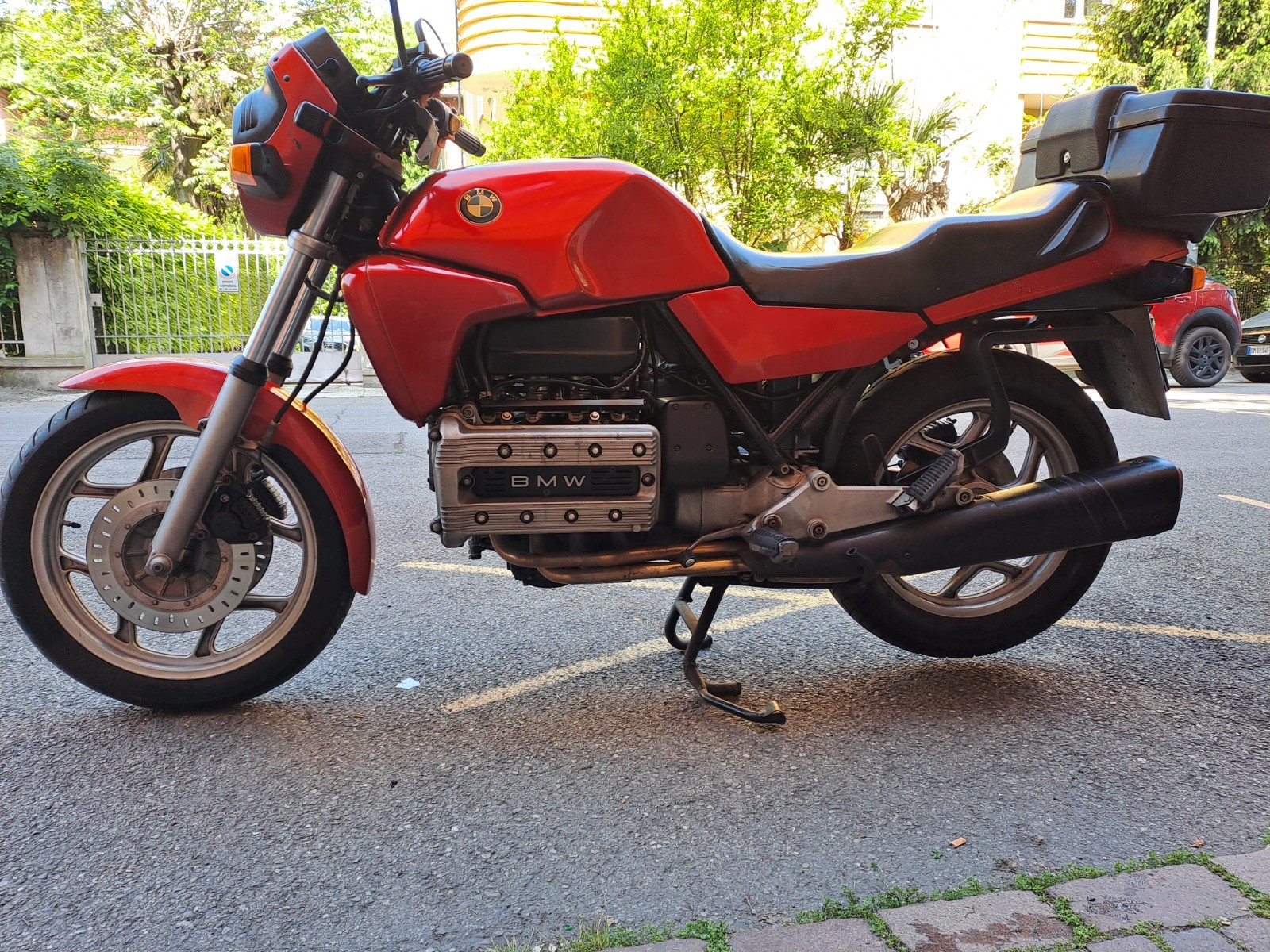 BMW K 100 1985 revisionato pronto rosso metallizzato