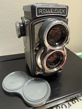 Rolleiflex 4x4 "Gray Baby" w/Xenar f/3.5 60mm w/ Lens Cap - Tested, Works 