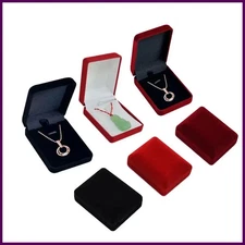 Velvet Necklace Box Pendant Box Jewelry Organizer Gift Packaging Box Jewelry
