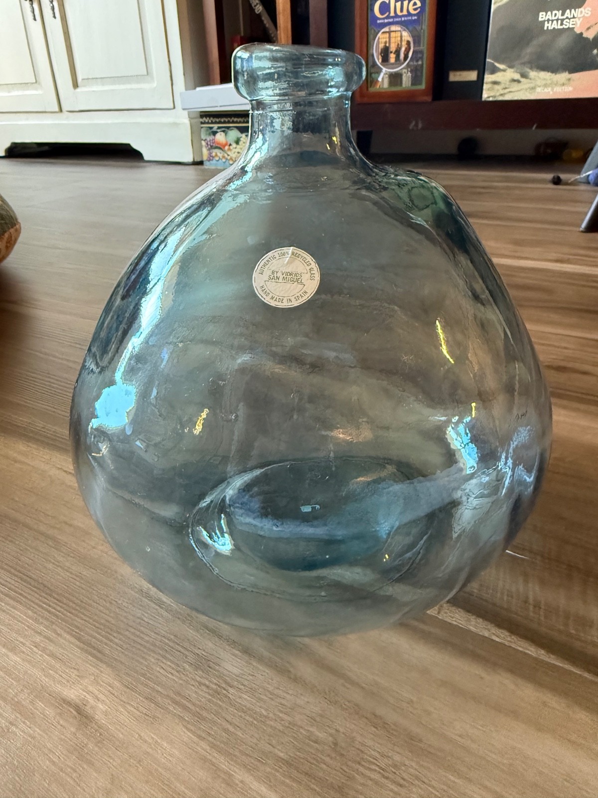 Blue Vidrios San Miguel Glass Bulb Vase Recycled Glass Made in Spain 9
