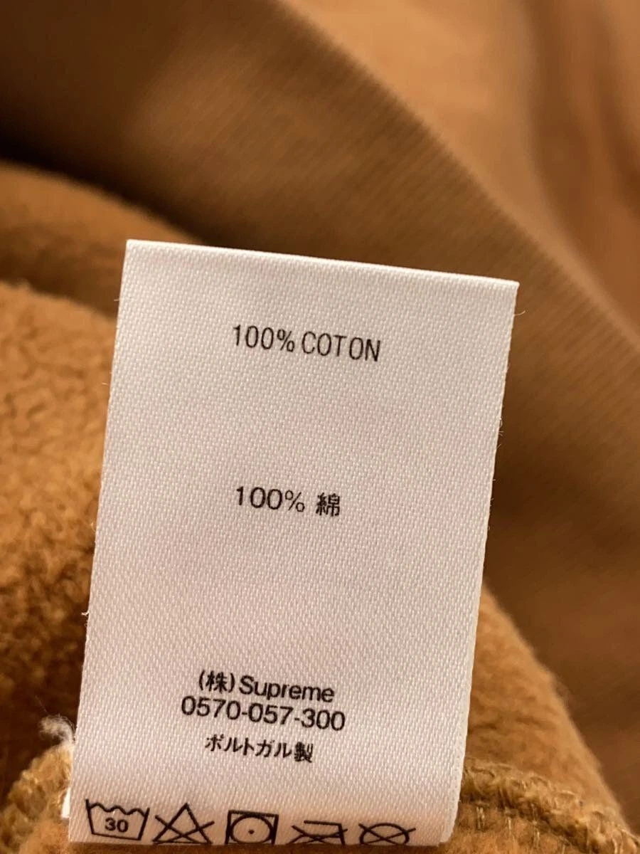 Felpa con cappuccio Supreme 21SS stile manuale M cotone cammello usata