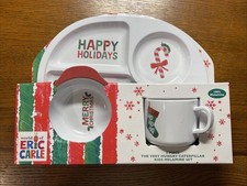 Very Hungry Caterpillar 3pc. Child  s Dish Set Christmas Eric Carle Unbreakable  