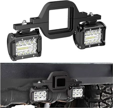Nilight 2 PCS 4 Inch 60W Led Pods with 2.5 Inch Tow Hitch Mounting Brackets LED