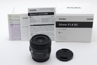 【MINT- BOXED】SIGMA Art 30mm f/1.4 DC HSM Lens for Canon EF