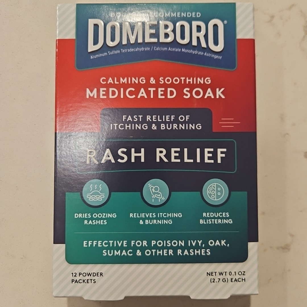 Domeboro Soothing Soak Rash Relief Astringent 12 Powder Packets Exp 2027+