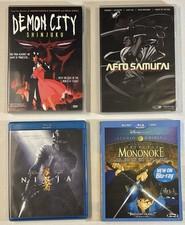 Lot of 4 - Afro Samurai: the Complete Murder Sessions - Demon City - Ninja - DVD