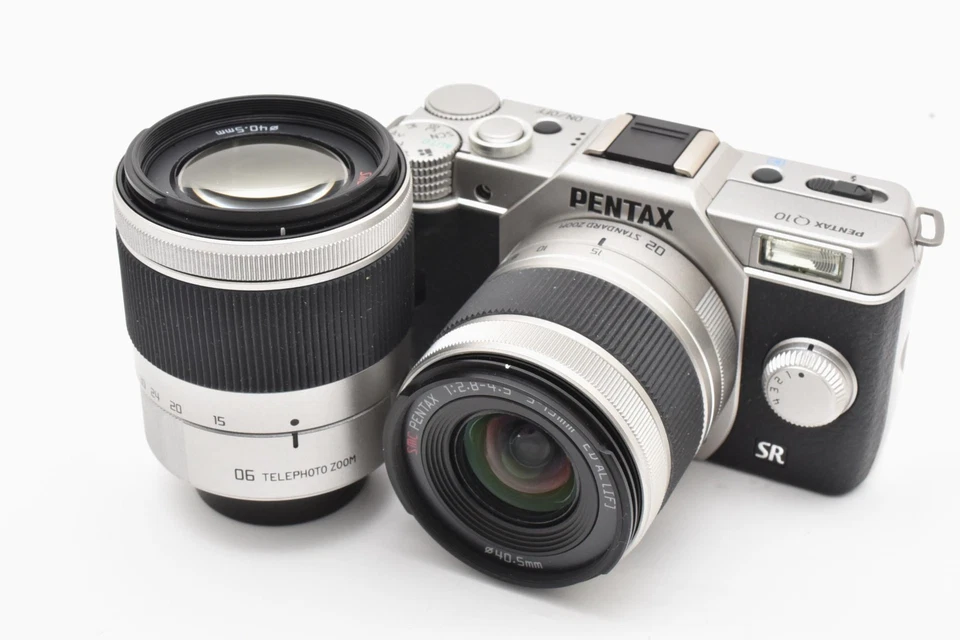 Pentax Q10 Schwarz/Silber 12.4MP Digitalkamera W / 02+06 Linsen [ EXC Japan 9299 - Bild 2 von 4