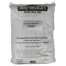 BBQR's Delight Black Walnut Cooking Pellets 20lb All Natural Robust Smoke 00383