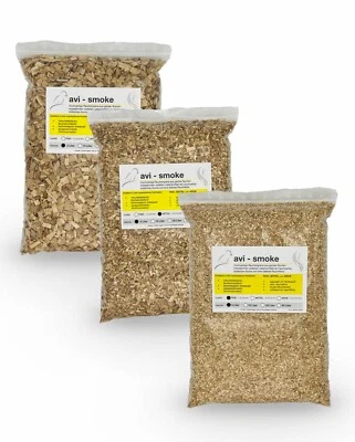 3x3L Set avi-smoke Räucherspäne FEIN, MITTEL+GROB Buche Räuchern avi-complete