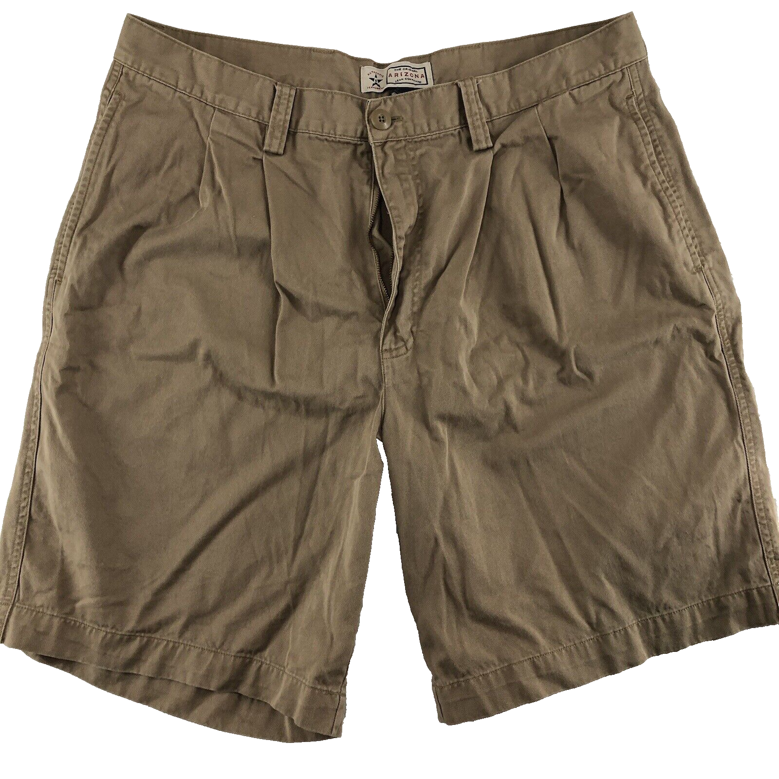 Arizona pleated shorts men’s 38 brown Chino style cotton
