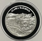 1997 Alaska Railroad Proof Coin 1 Troy Oz .999 Fine Silver Rare Round Medal 999