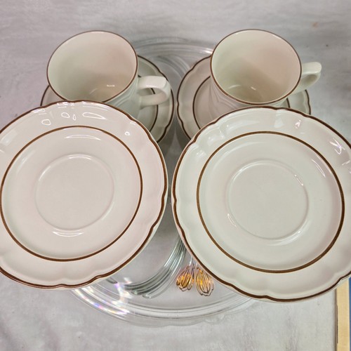 Vintage Set of 4 Cumberland Mayblossom Stoneware Cups & Saucers Japan - Picture 5 of 7