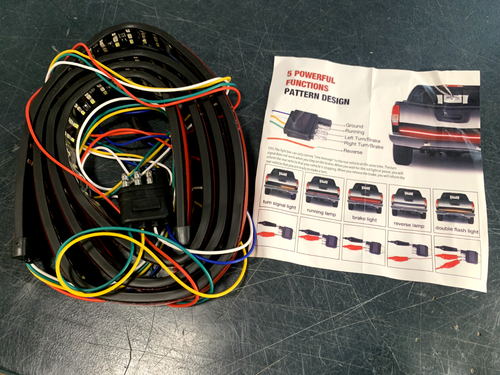 60” Triple Row LED Tailgate Light Bar - 5 Functions: Reverse, Brake, Running - Picture 2 of 7