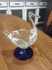 Cobalt Blue Art Glass Ostrich? Bird Murano? Bullicante Controlled Bubbles