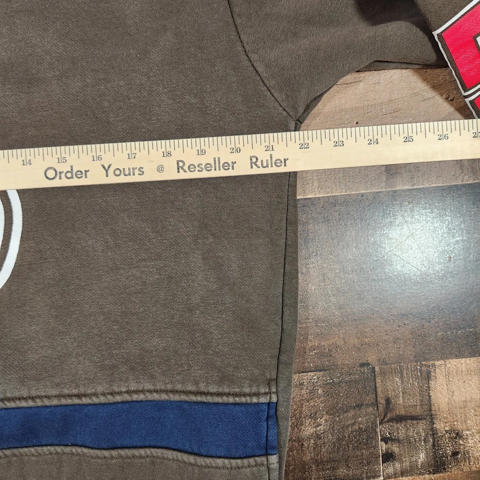 Suéter de hockey vintage Reebok Edmonton Oilers XL marrón azul rojo sudadera para hombre Foto 4 de 4