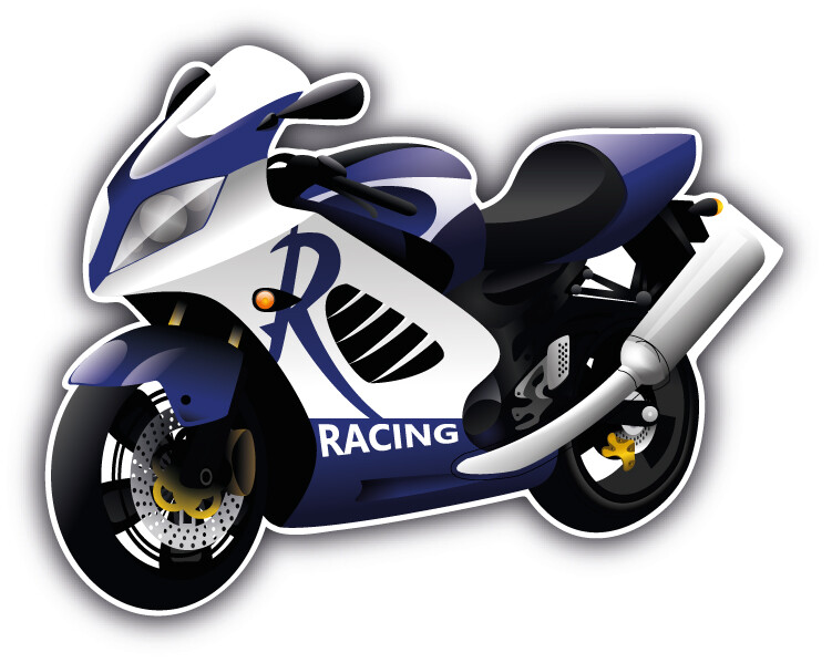 Racing Motorcylce Car Bumper Sticker Decal