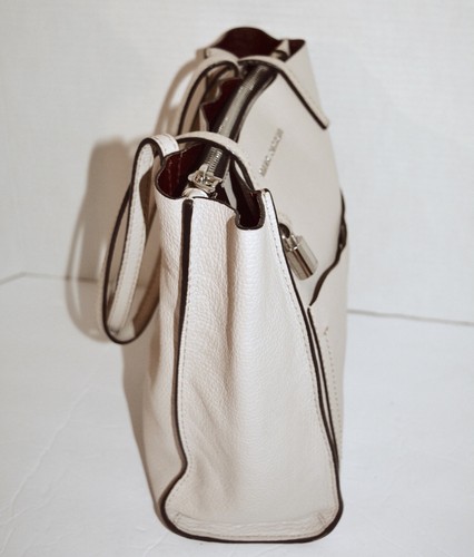 Marc Jacobs GRIND Tote Cream Leather Womens Shoulder Bag Handbag Purse - Picture 3 of 8