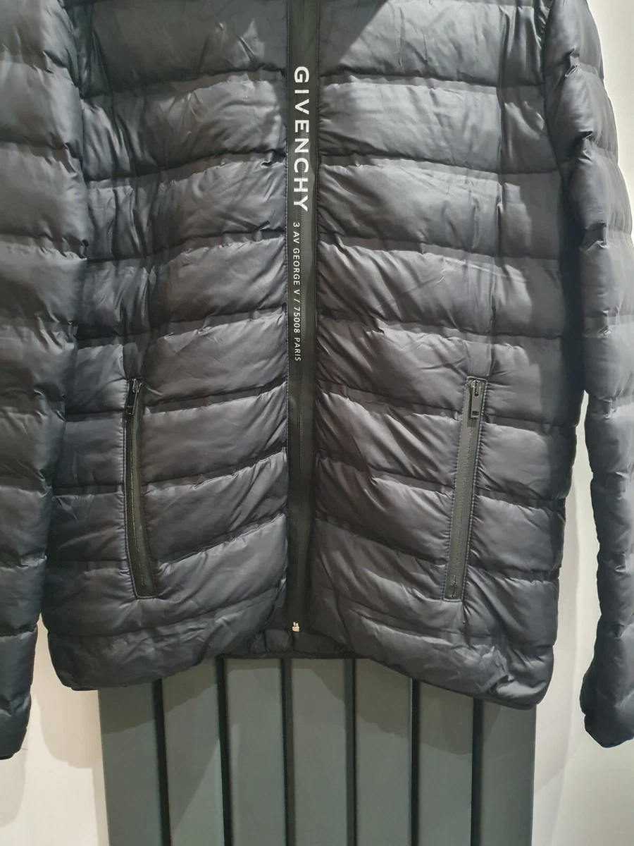 GIVENCHY Logo Tape Hooded Padded Jacket Black Size L eBay