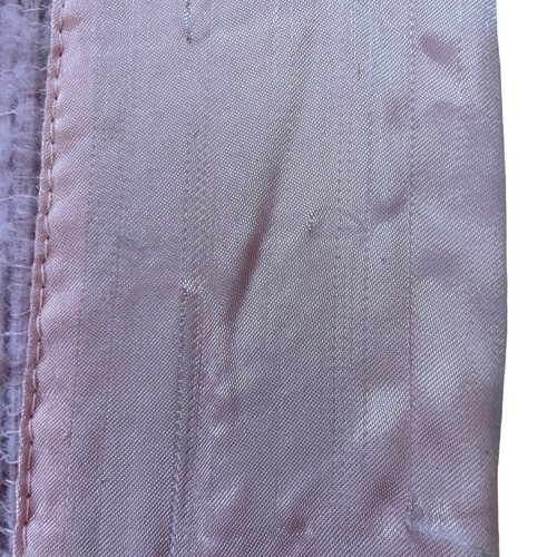 Vintage 90s Ralph Lauren PINK Satin Edge Trim Waffle Weave Blanket 85 x 83 Throw - Picture 19 of 20